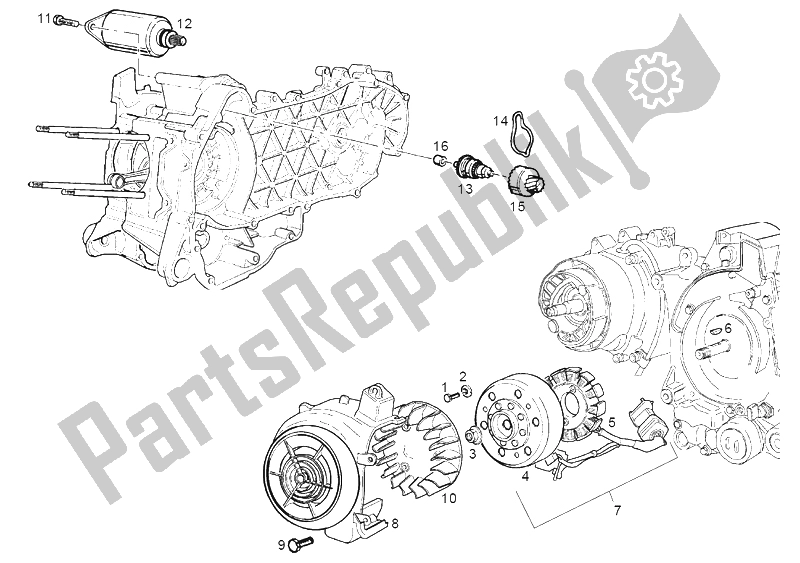 Todas las partes para Cdi Magneto Assy de Derbi Boulevard 2A Edicion 50 2002