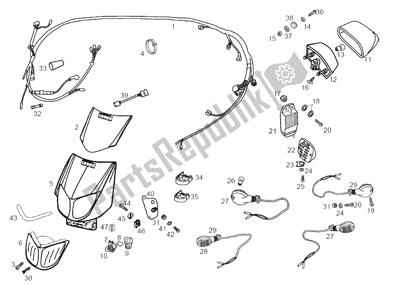 Todas las partes para Sistema Eléctrico de Derbi Senda 50 SM DRD 2A Edicion 2003