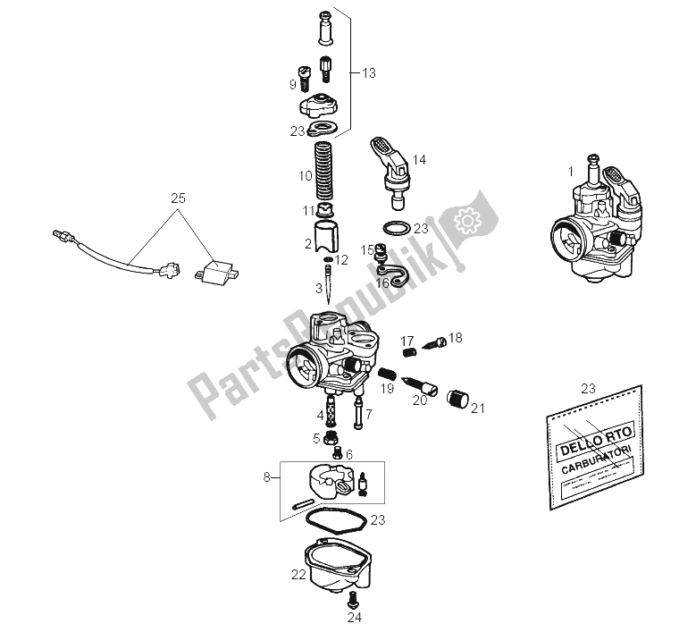 Alle onderdelen voor de Carburateur van de Derbi Senda 50 SM DRD Racing LTD Edition E2 2 Edicion 2005