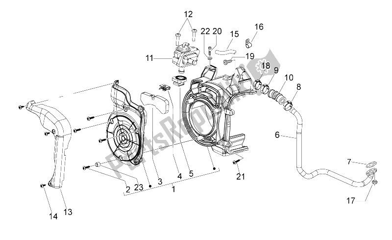 All parts for the Secondary Air of the Derbi Variant Sport 125 4T E3 2012