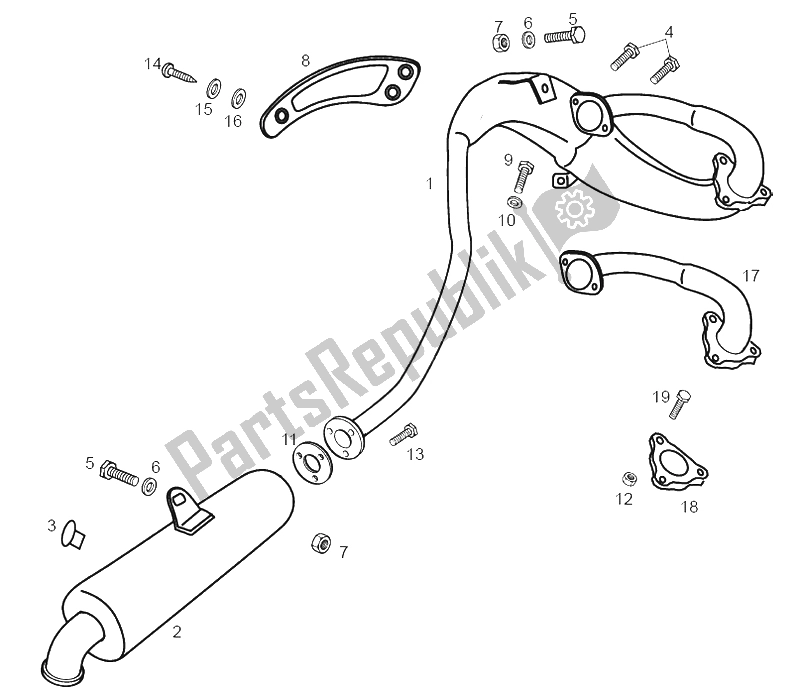 Todas las partes para Unidad De Escape de Derbi Senda 50 SM X Trem 2A Edicion 2003