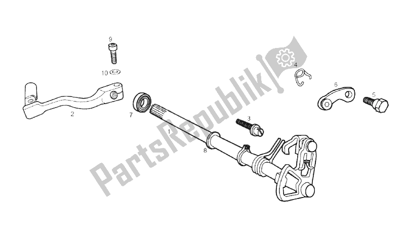 Toutes les pièces pour le Arbre Sélecteur du Derbi Senda 50 R DRD X Treme 2T E2 2012