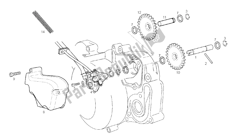 All parts for the Oil Pump of the Derbi Senda 50 SM DRD PRO E2 2 VER 2005