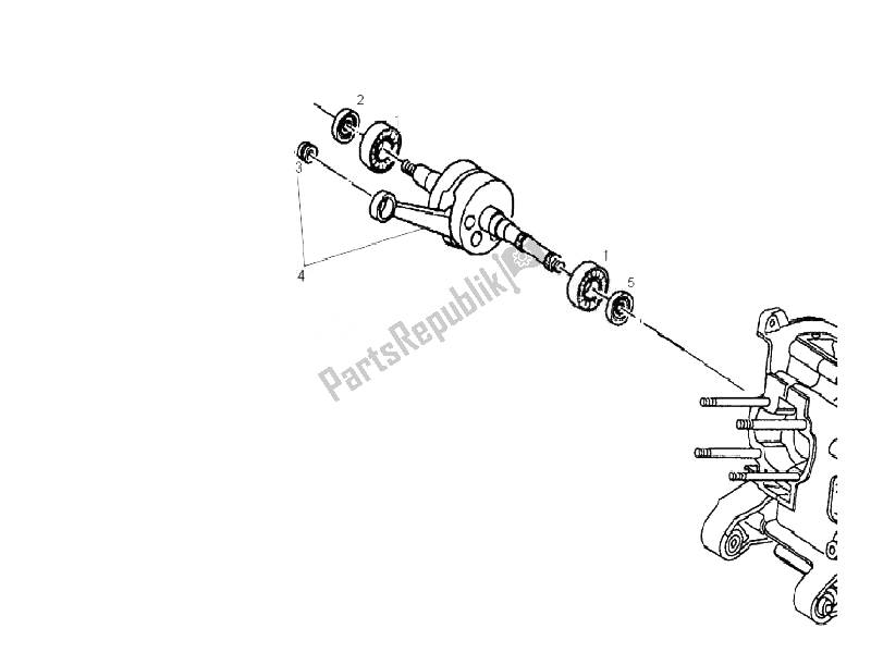 All parts for the Crankshaft of the Derbi Atlantis 50 2T Bullet 2010