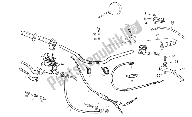 Toutes les pièces pour le Guidon - Commandes du Derbi Senda R DRD X Treme 50 2T E2 2014