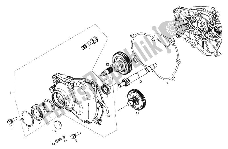 All parts for the Transmission of the Derbi Boulevard 125 CC 4T E3 2008
