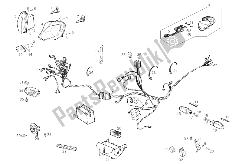 Toutes les pièces pour le Système électrique du Derbi GPR 50 Replica Malossi E2 2 VER 2007