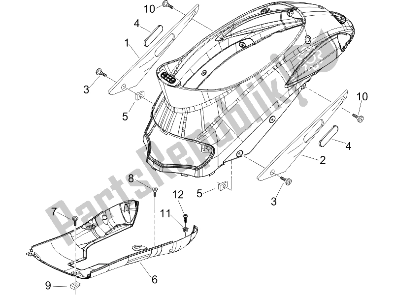 Toutes les pièces pour le Couvercle Latéral - Spoiler du Derbi Sonar 50 2T 2009