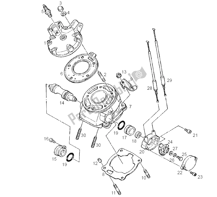 Todas las partes para Cilindro de Derbi GPR 125 Nude Sport E2 2 Edicion 2004