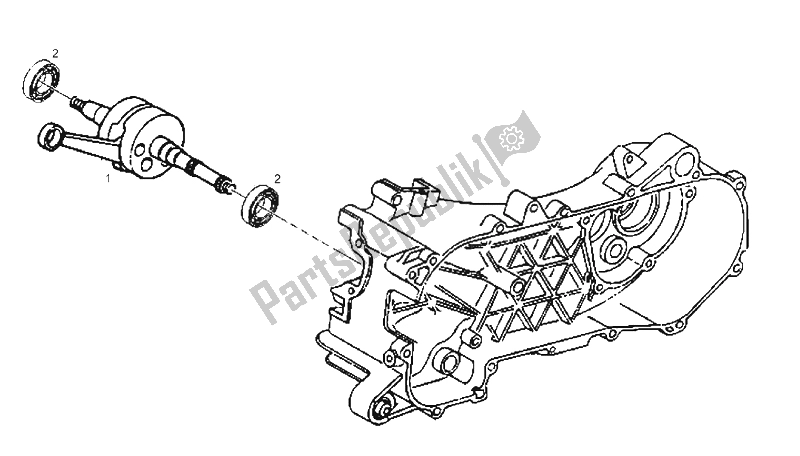 All parts for the Drive Shaft of the Derbi Atlantis 4T 50 CC E2 2007