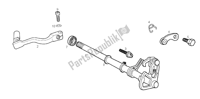 All parts for the Selector of the Derbi Senda 50 SM X Race E2 3 Edicion 2007