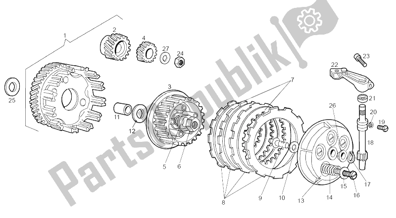 Toutes les pièces pour le Embrayage du Derbi Senda 50 SM Racer 2002