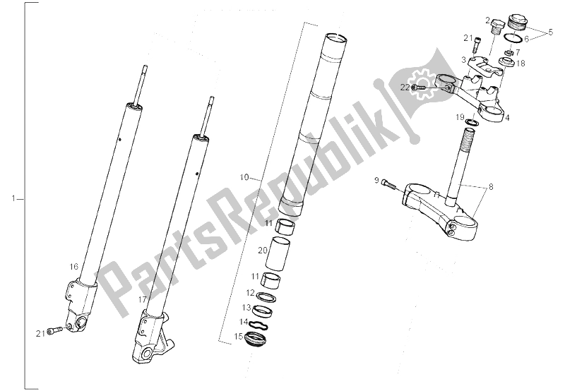 Toutes les pièces pour le Fourche Avant Marzocchi du Derbi GPR 125 Nude Sport E2 2 Edicion 2004