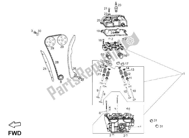 Toutes les pièces pour le Culasse du Derbi Cafe 125 E3 2008