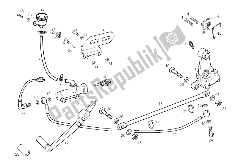 Todas las partes para Freno Trasero de Derbi GPR 50 Replica E2 2A Edicion 2005