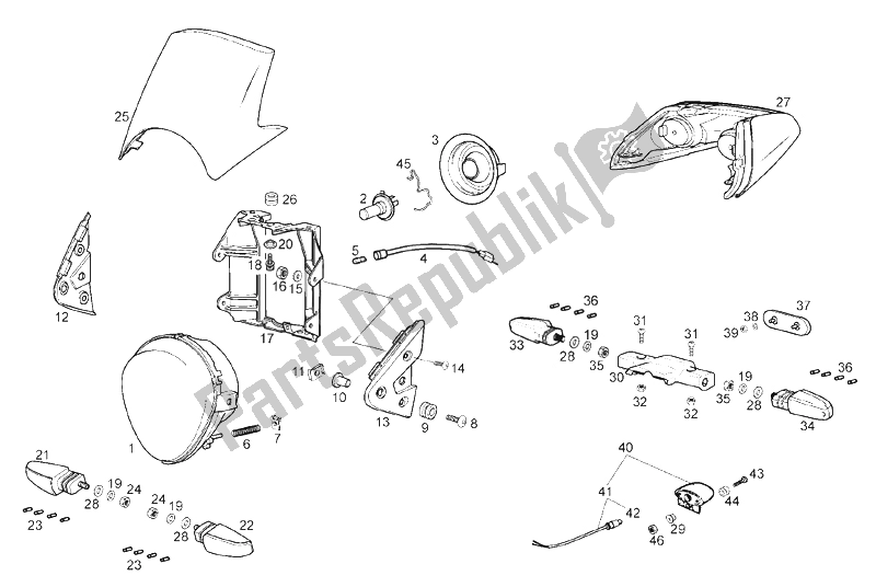 All parts for the Number-plate Light of the Derbi Mulhacen 659 E2 E3 2006