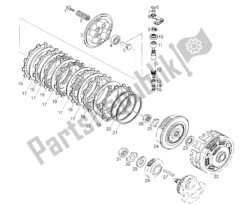 All parts for the Clutch of the Derbi Mulhacen 659 E2 E3 2006