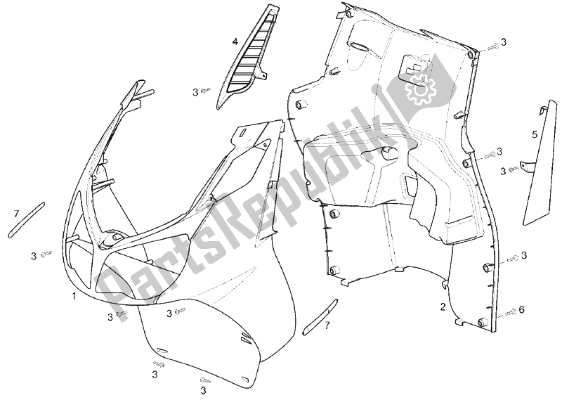 Todas las partes para Escudo Interno de Derbi Rambla 125 CC 250 E3 2 VER 2008