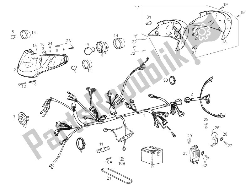 All parts for the Electrical System of the Derbi Atlantis O2 City E2 50 2003