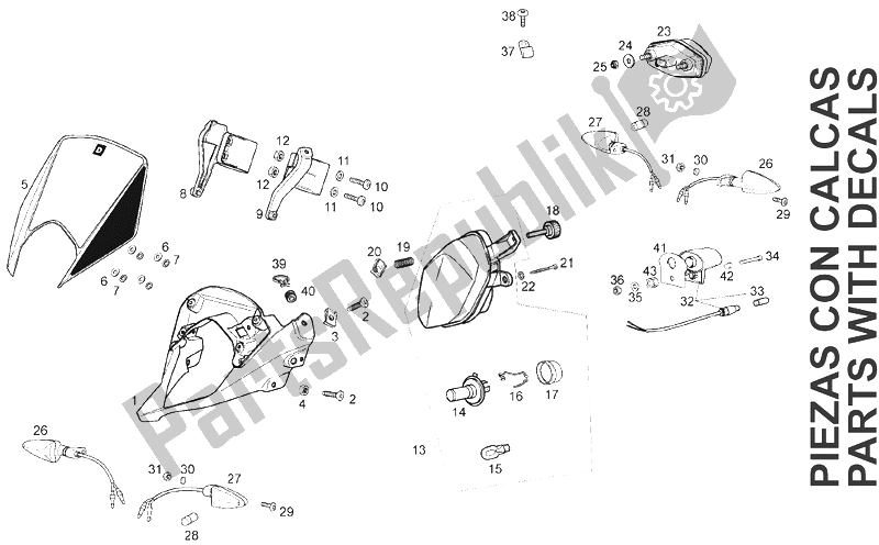 Alle onderdelen voor de Nummerbord Licht van de Derbi Senda 125 SM DRD Motard 2013