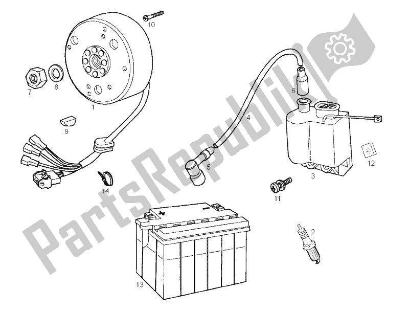 Todas las partes para Cdi Magneto Assy de Derbi Senda 50 SM DRD Edition Black E2 2005