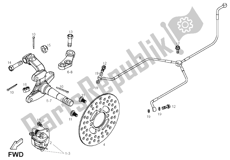 All parts for the Guide Roller (2) of the Derbi DXR 200 CC 2005