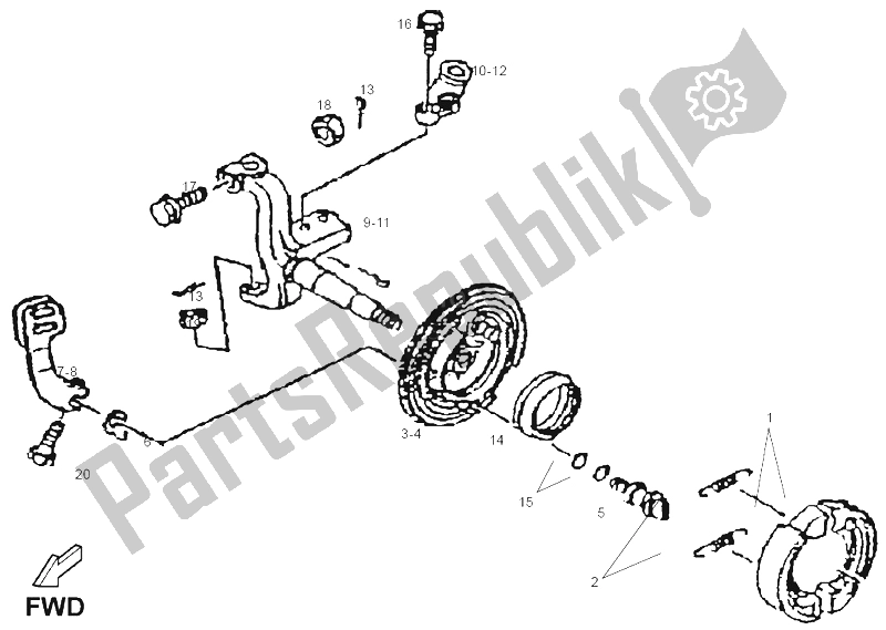 Todas as partes de Rolo Guia do Derbi DXR 200 CC 2004
