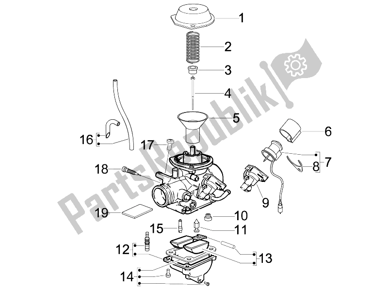 All parts for the Carburetor's Components of the Derbi Boulevard 150 4T E3 2010