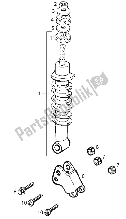 Tutte le parti per il Ammortizzatore del Derbi Boulevard 2A Edicion 50 2002