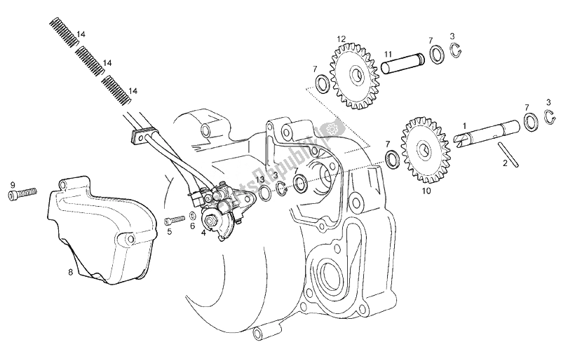 Todas las partes para Bomba De Aceite de Derbi Senda 50 SM X Trem E2 3 VER 2008