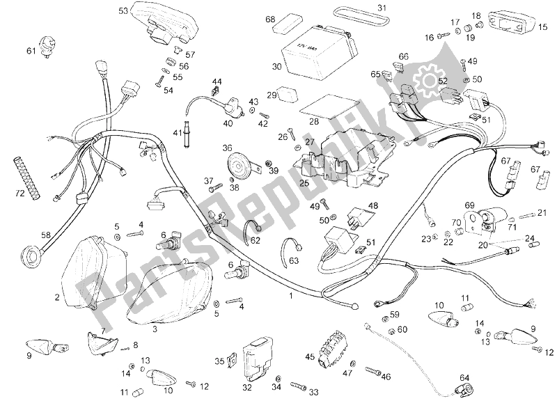 All parts for the Electrical System of the Derbi GPR 125 4T E3 2009