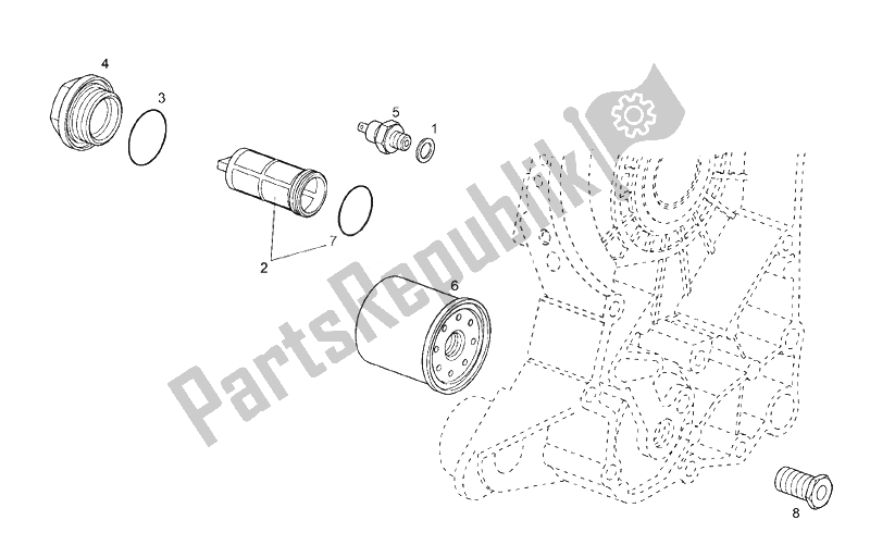 All parts for the Oil Filter of the Derbi Rambla 125 CC 250 E3 2 VER 2008