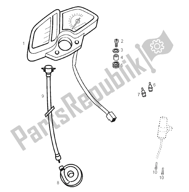 Todas las partes para Instrumentos de Derbi Senda 50 R X Trem E2 2 Edicion 2005