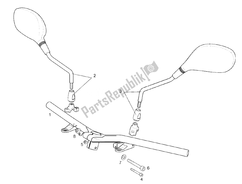 Todas las partes para Manillar de Derbi Rambla 300 E3 2010