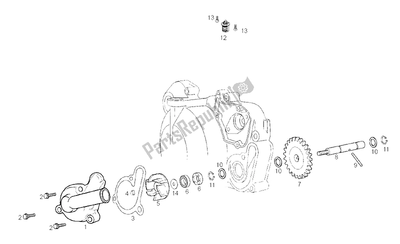 Toutes les pièces pour le Pompe à Eau du Derbi Senda 50 SM DRD PRO E2 2 VER 2005