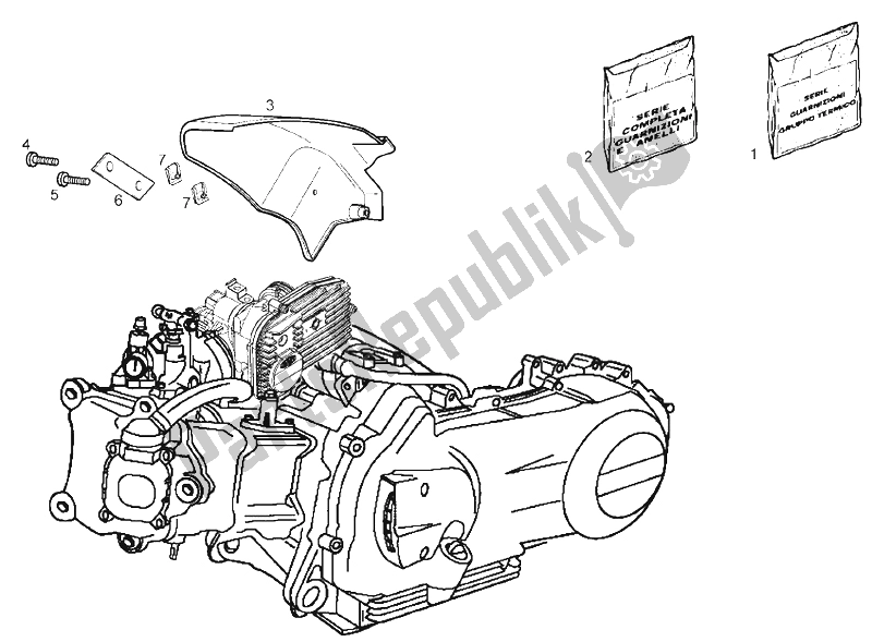 All parts for the Crankcase Covers of the Derbi GP1 LOW Seat 250 CC E3 2 VER 2007