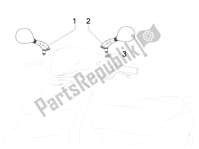 Todas las partes para Espejo / S De Conducción de Derbi Boulevard 100 CC 4T 2010