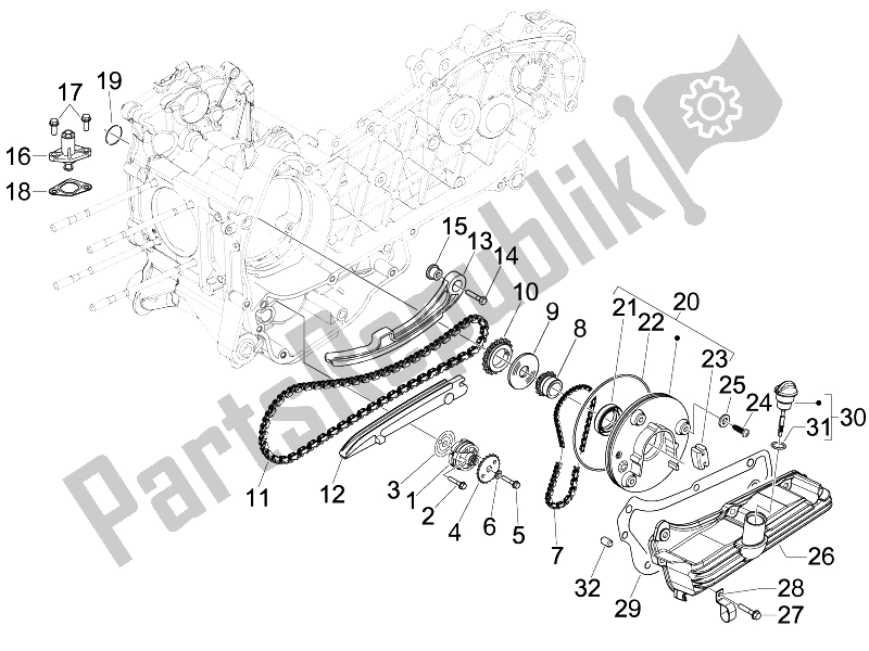 Toutes les pièces pour le La Pompe à Huile du Derbi Boulevard 150 4T E3 2010