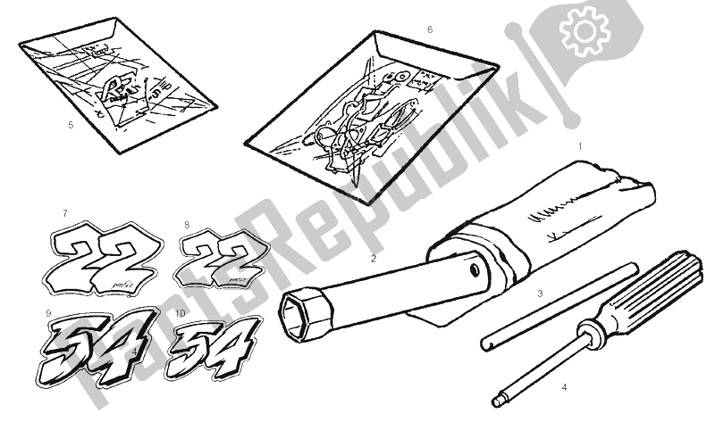 Tutte le parti per il Accessori del Derbi GPR 50 Replica Export Market 1999