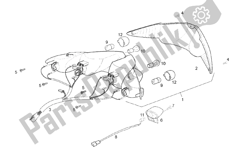 Alle onderdelen voor de Achterlicht van de Derbi Rambla 300 E3 2010