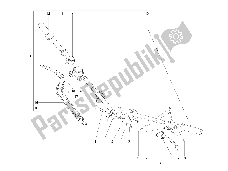 Toutes les pièces pour le Guidon - Master Cil. Du Derbi Sonar 125 4T 2009