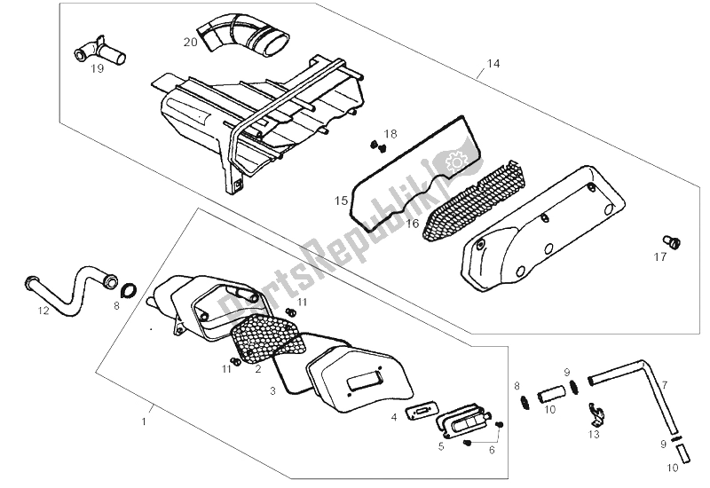 Alle onderdelen voor de Luchtfilter van de Derbi Atlantis Red Bullet E2 50 2003