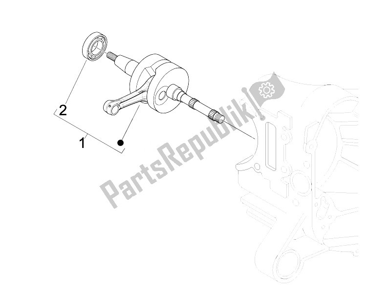 Todas las partes para Cigüeñal de Derbi Boulevard 100 CC 4T 2010