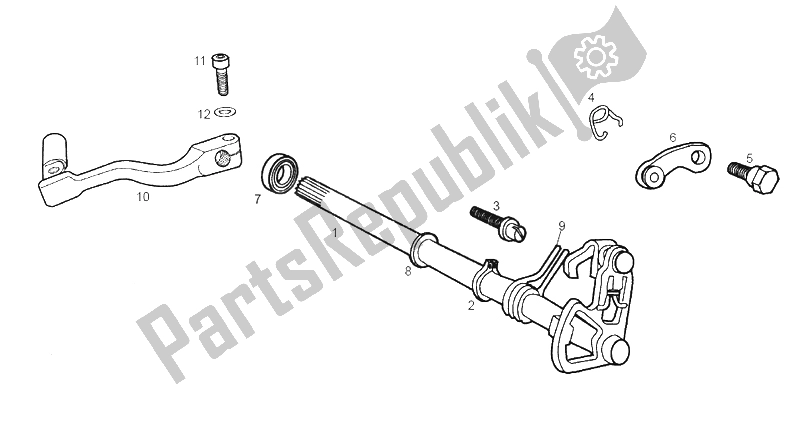 All parts for the Selector of the Derbi Senda 50 SM X Race E2 2A Edicion 2005