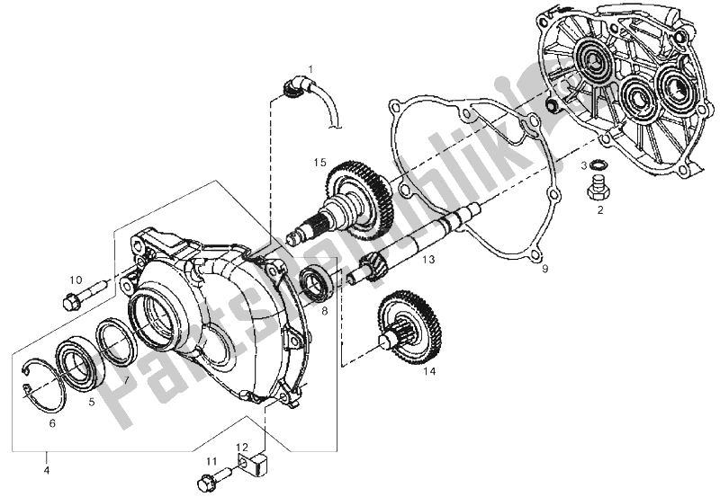 Toutes les pièces pour le Boîte De Transfert Avec Avance du Derbi GP1 125 E2 3 VER 2006