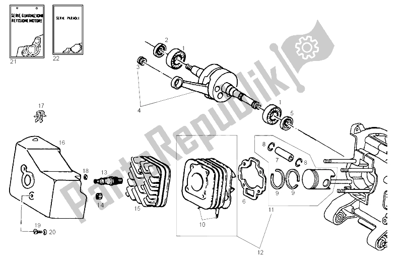 All parts for the Drive Shaft of the Derbi Atlantis 50 CC 2T E2 2007