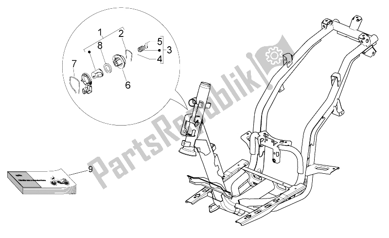 Toutes les pièces pour le Kit De Matériel De Verrouillage du Derbi Variant Sport 50 2T 2012