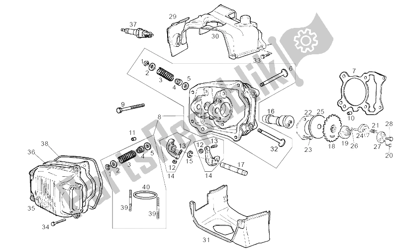 Toutes les pièces pour le Le Couvre-culasse du Derbi Boulevard 125 150 CC E2 2004