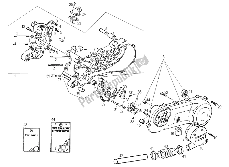 All parts for the Oil Pump of the Derbi GP1 2A Edicion 50 2002