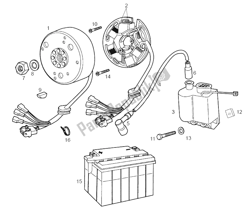 Todas las partes para Cdi Magneto Assy de Derbi Senda 50 SM X Trem 2A Edicion 2003